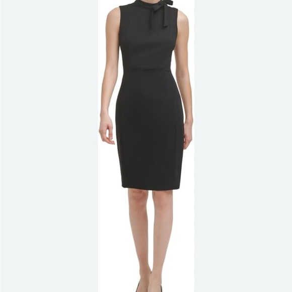Calvin Klein Dresses & Skirts - Calvin Klein Black formal cocktail  Midi Dress with Bow Detail